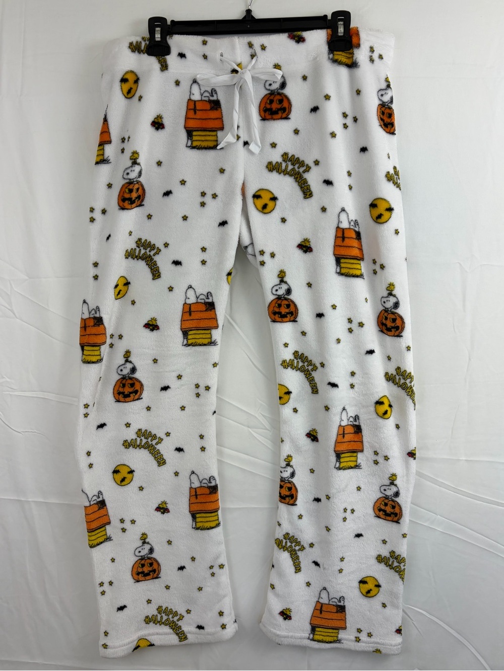 Soft Womens Sz L Snoopy Peanuts Pajama Pants Halloween Great Pumpkin